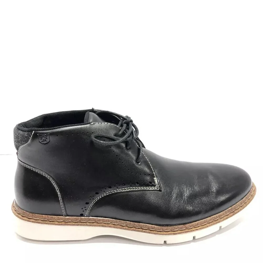 Stacy Adams Men’s Sentinel, Black Chukka Boots, Size 7 M